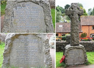 Cofton cross memorial with names