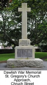 Dawlish War Memorial St Gregory's Church Approach